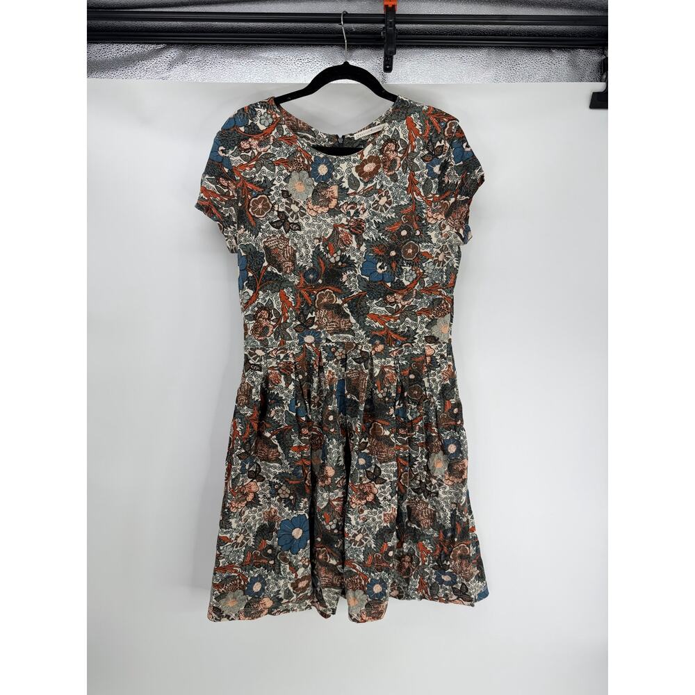 Peruvian Connection printed short sleeves skater dress